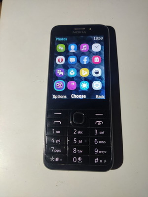 Nokia 230 rm1172 phone used, English menu, black