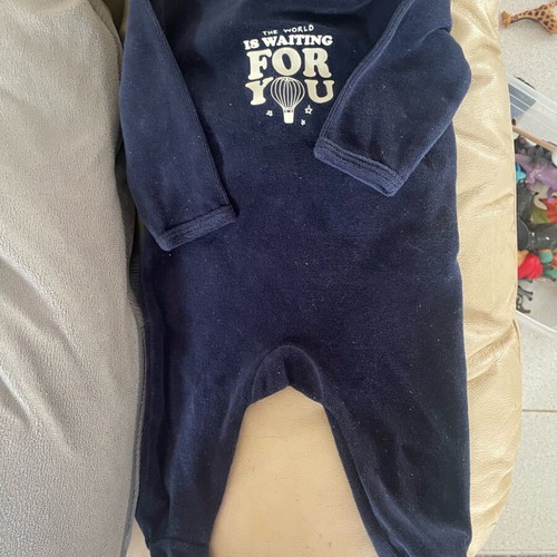 Baby velour romper new, brand Kiabi