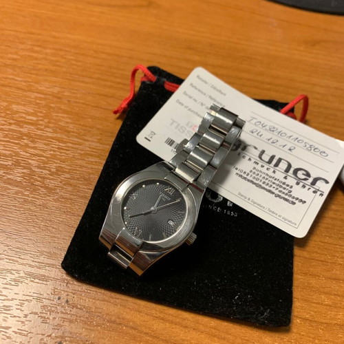 Tissot T-Trend Glam Sport ladies watch used, black-silver