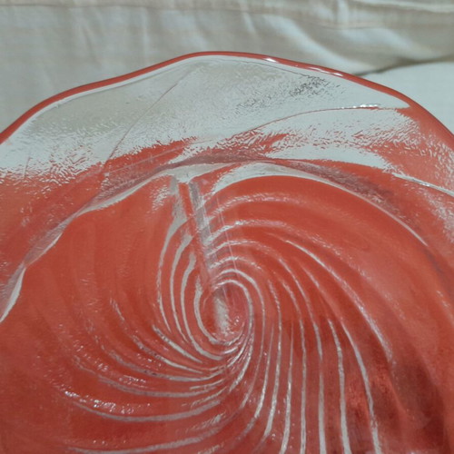 IVV Italy Selezione Shell 1980 Retro Glass Serving Tray