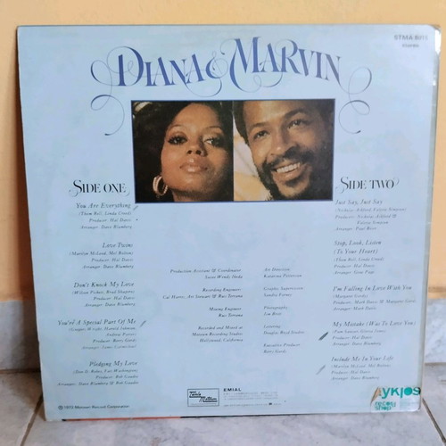 Diana Ross & Marvin Gaye vinyl record used, classic soul pop