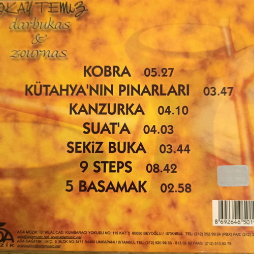 Okay Temiz Darbukas And Zournas CD like new, folk