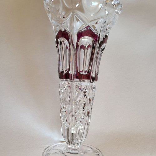 Crystal vase like new, 20cm height, 1980s vintage