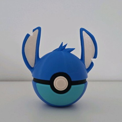 Stitch Pokéball 3D printed figure