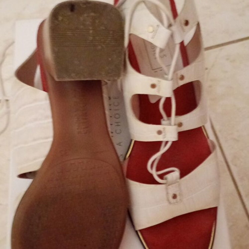 Hispanitas sandals size 39 new, white and beige
