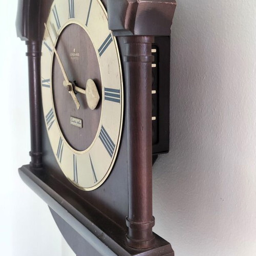 Vintage Junghans Quartz Wooden Wall Clock used