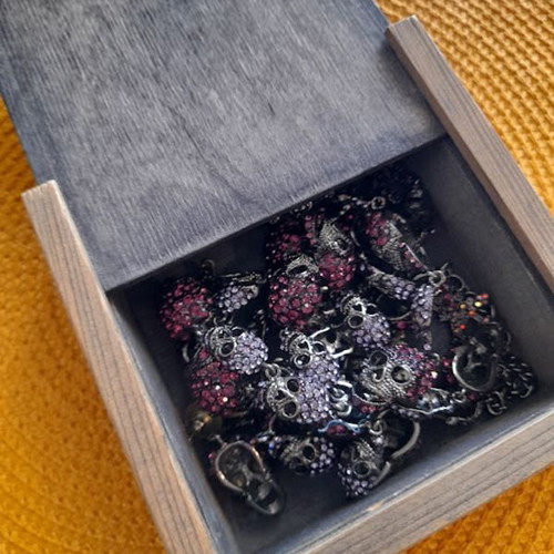Earrings and necklace set with thousands of zircons like new