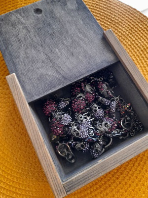 Earrings and necklace set with thousands of zircons like new