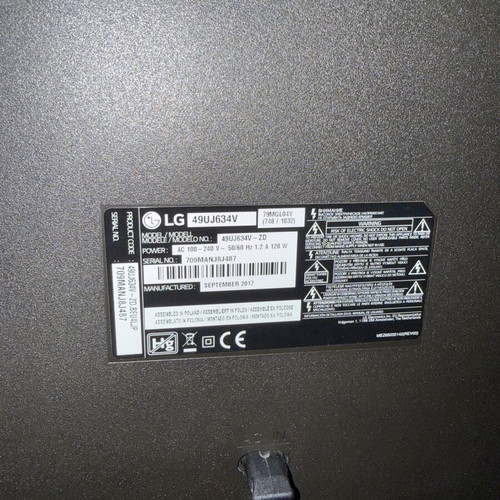 LG 49 4K Smart TV 49UJ634V with EON Smart TV Box like new