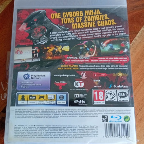Yaiba Ninja Gaiden Z PlayStation 3 game new sealed 2014