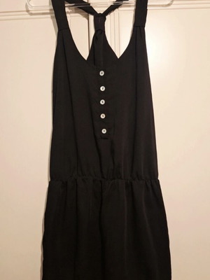 Stradivarius black mini dress like new, size M