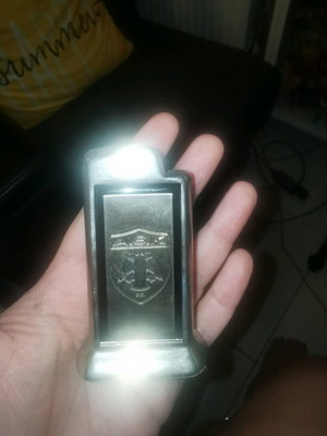 AEK lighter case used, silver, collectible