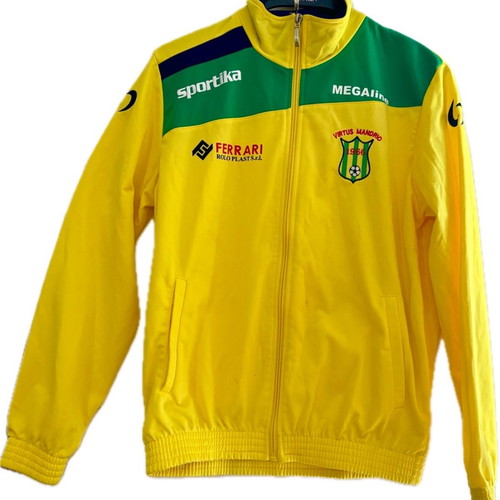 Virtus Mandrio sports jersey jacket XS kids yellow green