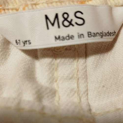 Marks & Spencer Girl's Pants New With Tags Floral Cotton 6-7 Years