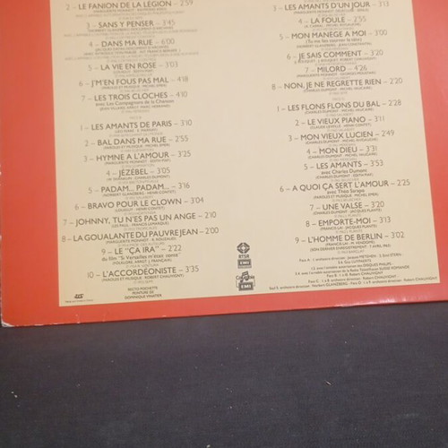 Piaf record used, very good condition