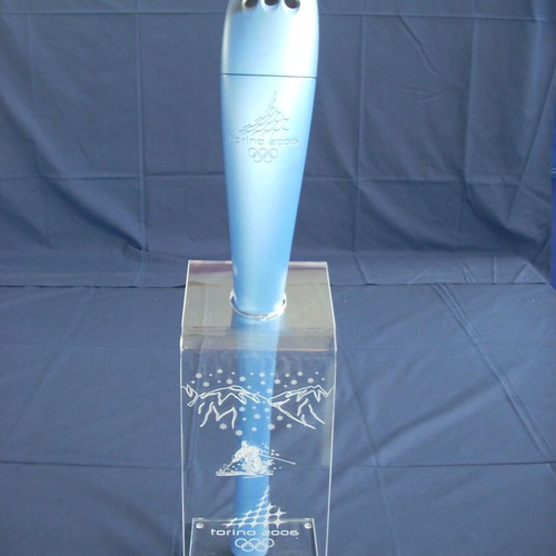 Olympic Torch Torino 2006 new glass base