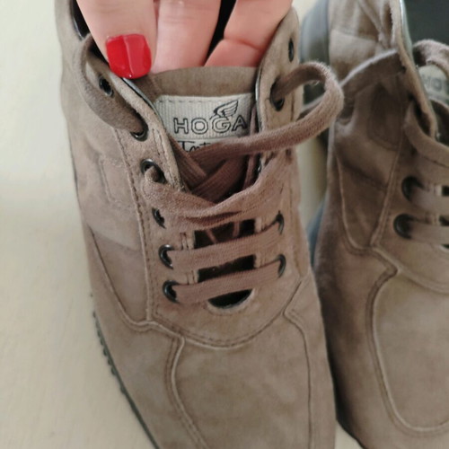 Hogan athletic shoes like new, brown, size 35