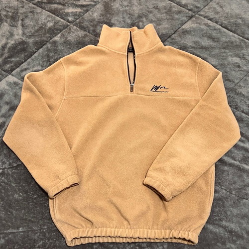 Fleece sweatshirt Large like new, beige with metal zipper