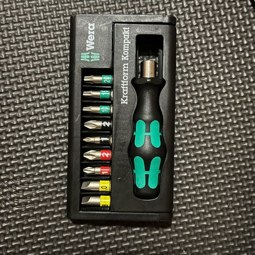 Wera Kraftform Mini Set like new with bit driver and bits