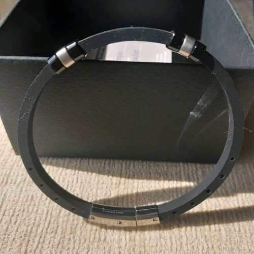 Men's bracelet J4 by Jewels and Gems, silver '925, new, black
