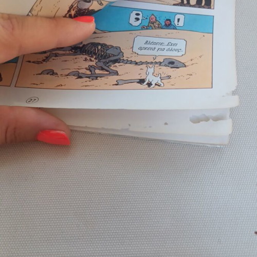 Tintin The Crab with the Golden Claws comic book used, 1993 edition