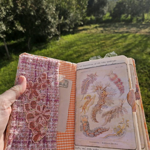 Apricot Lumière handmade notebook
