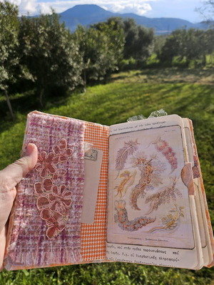Apricot Lumière handmade notebook