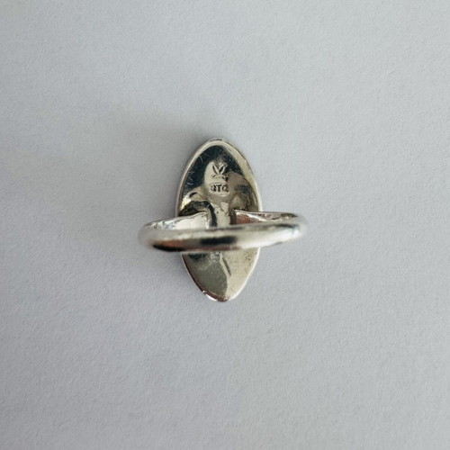 Vintage Ariki New Zealand Sterling Silver Paua Shell Ring like new