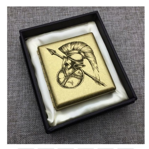 Sparta brass cigarette case new for 20 cigarettes