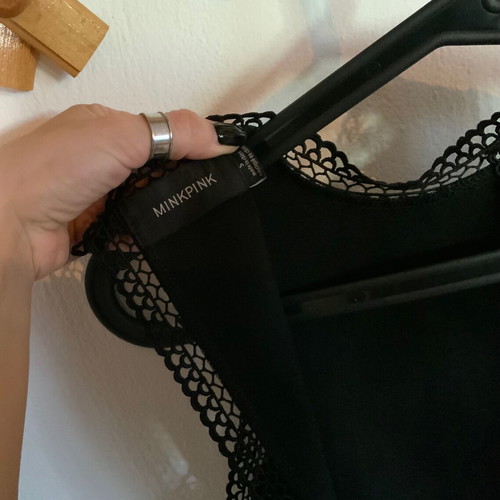 Black bodysuit with edge knitting size Small like new