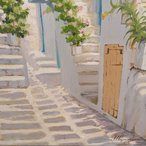 Oil painting canvas used, Manos Markantonakis, 50x70