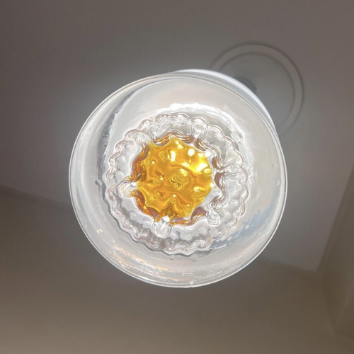 Mid-Century Modern Murano Handmade Glass Pendant Light like new with rewired cable