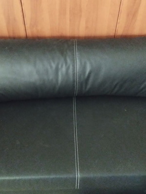 IKEA ASKEBY leather sofa bed with small back opening