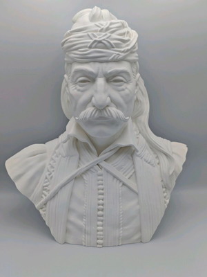 3D Printed Bust of Theodoros Kolokotronis PLA Matte New