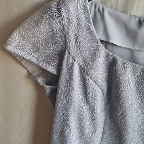 Grey Lace Midi Dress Large, like new