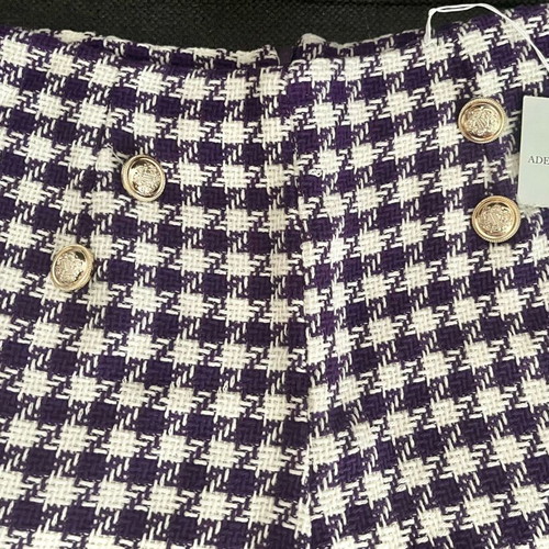 Adele Altman Textured Tweed Houndstooth Shorts Size 10 High Waisted New