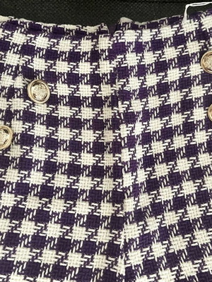 Adele Altman Textured Tweed Houndstooth Shorts Size 10 High Waisted New