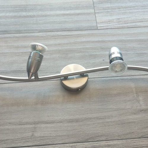 Ceiling light 4 spot GU10 nickel matte used with curved arm