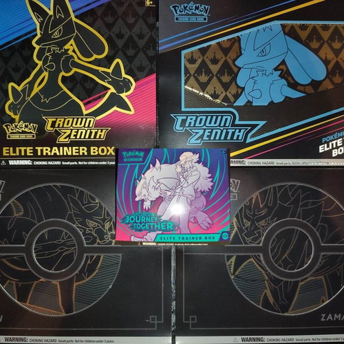 Pokemon TCG Elite Trainer Boxes new, Crown Zenith and Sword & Shield Plus