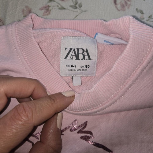 Zara pink sweatshirt like new for 8 years old, size 128 cm