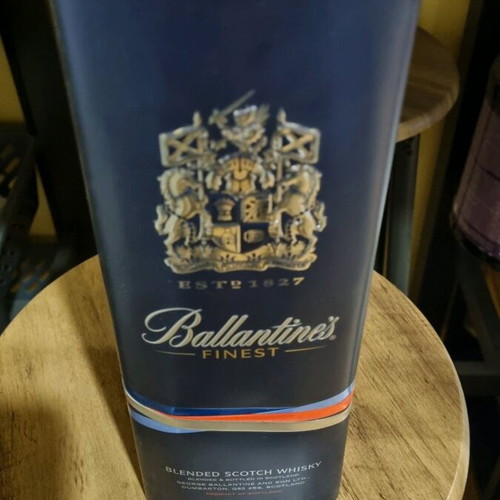 Ballantines Whisky metal box like new