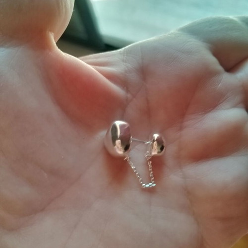 COS earrings in silver recycled brass