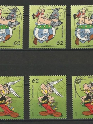 Γερμανία 2015 Asterix & Obelix σετ 5 μεταχειρισμένα γραμματόσημα
