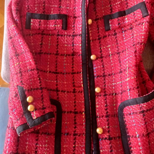 Artisti Italiani women's blazer red check like new