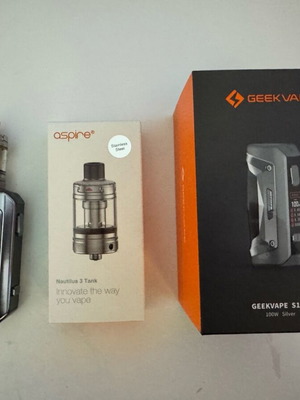 Geek Vape S100 mod and Aspire Nautilus 3 tank like new