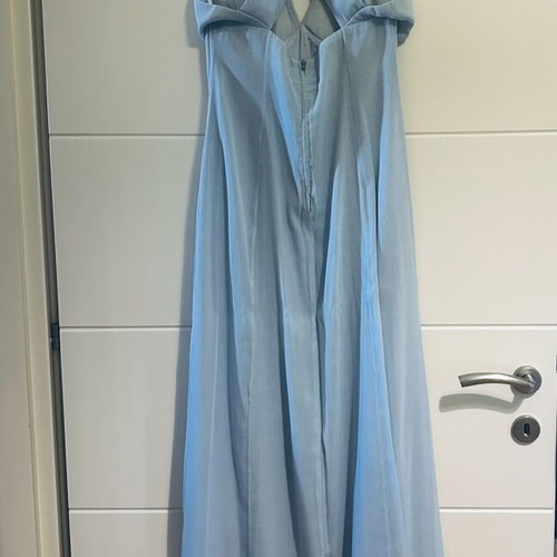 New Face Maxi Dress baby blue cross-back like new