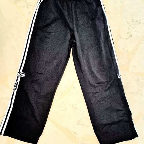 Adidas three stripes pants, black and white, size L