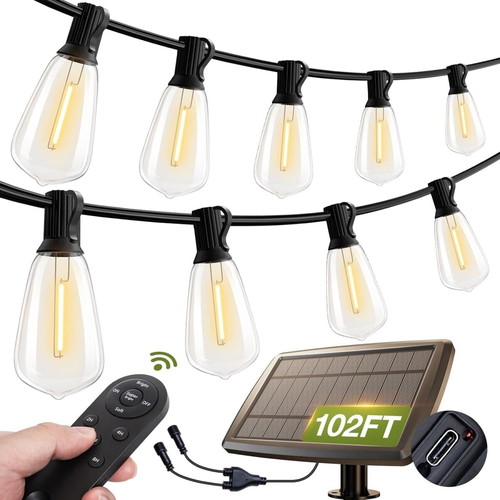 Solar Outdoor Festive Lighting Garland, New