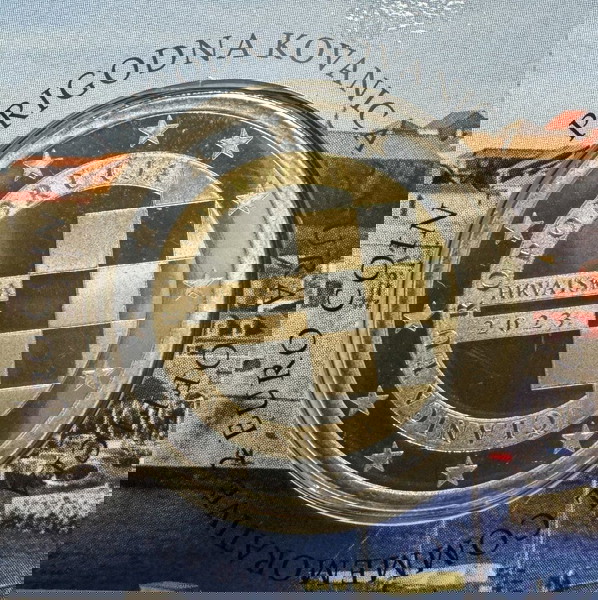 Νόμισμα 2 Ευρώ - Κροατία 2023 (coin card) - Η εισαγωγή του ευρώ ως επίσημου νομίσματος της Κροατίας