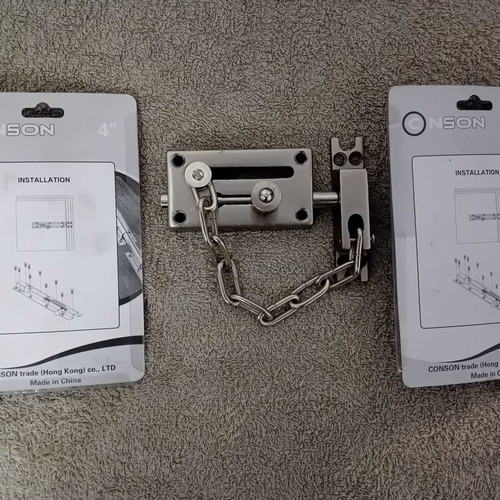 Security bolts new, pack of 3 for doors